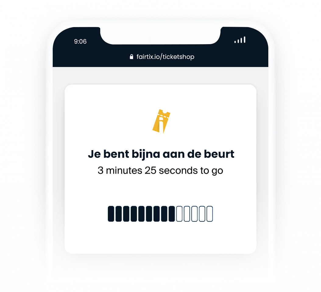 wachtrij Ticketshop tracking